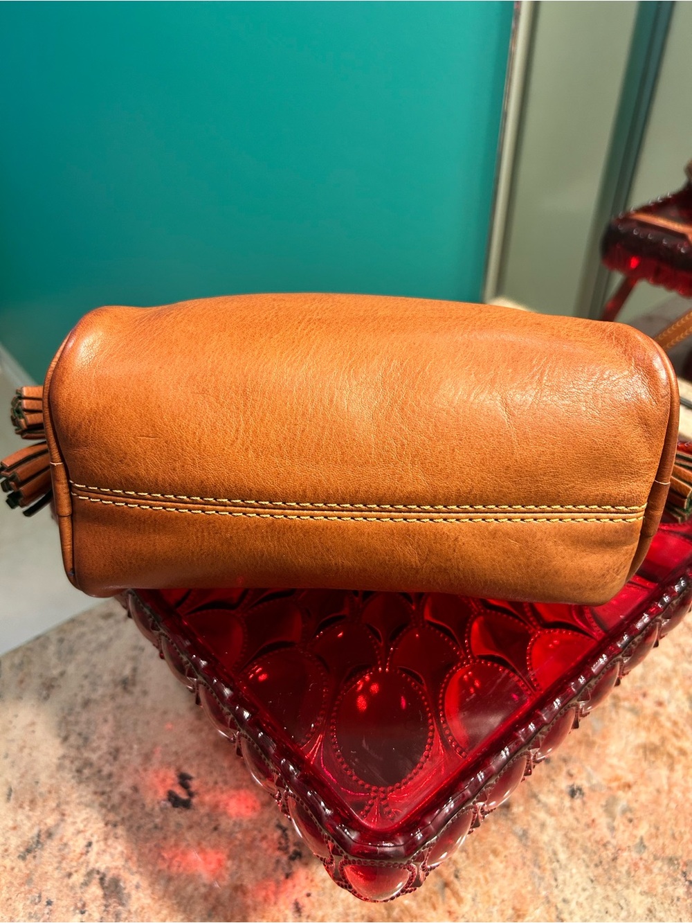 Dooney & Bourke Natural Leather Mini Hobo - Picture 4 of 7